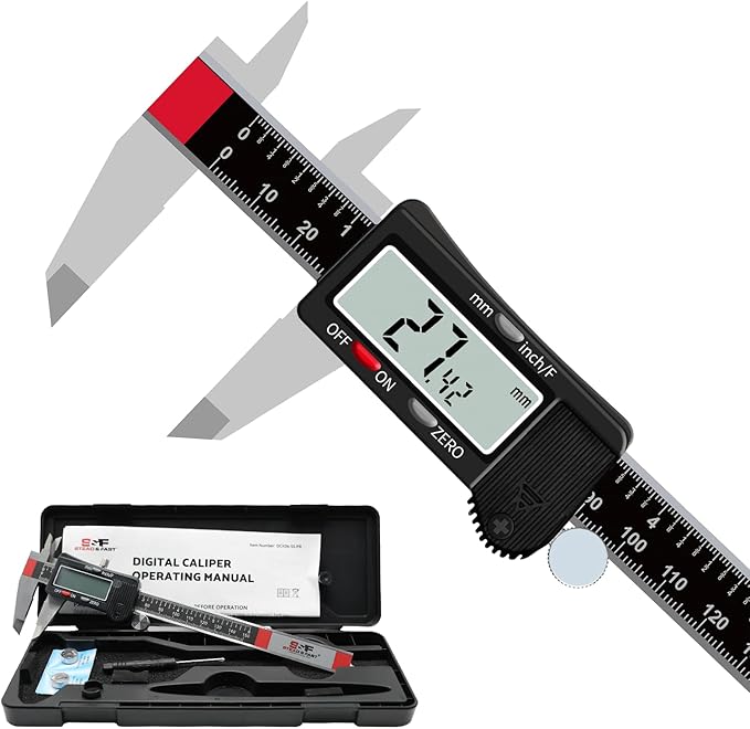 S&F STEAD & FAST Digital Calipers 6 inch, Caliper Measuring Tool, Stainless