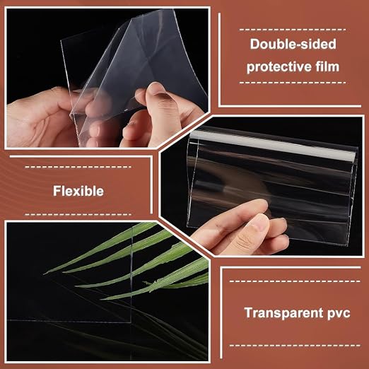AHANDMAKER 25Pcs Clear Flexible Plastic Sheet, Modeling Projects, Picture Frames