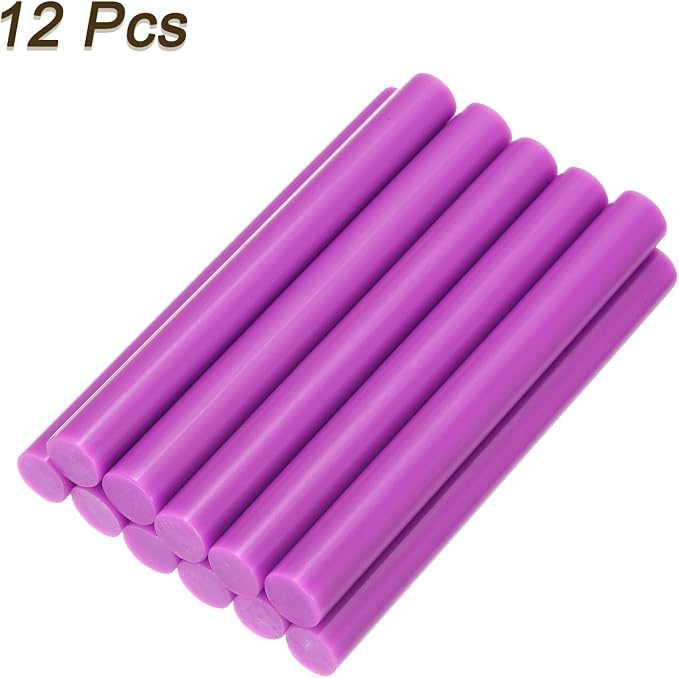 uxcell Mini Hot Glue Sticks for Glue Gun 11mm x 100mm Purple 12pcs