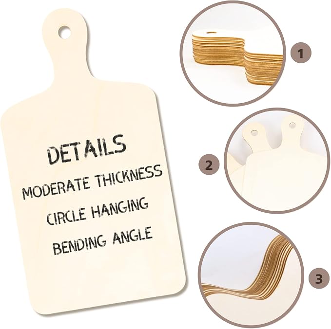 Oomcu 12 PCS Wooden Mini Cutting Board