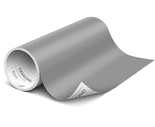 ORACAL 631 Matte Grey Vinyl Durable Roll Easy to Weed Permanent Adhesive Craft