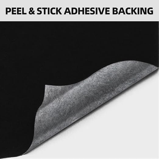 3PCS Large Self Adhesive Felt Sheet, 13.4"x10.8", 2mm Thick Stiff Black Felt
