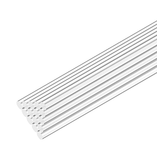 M METERXITY 15-Pack Acrylic Round Rods, 11.81 x 0.16 Inch/ 300 x 4 mm Clear