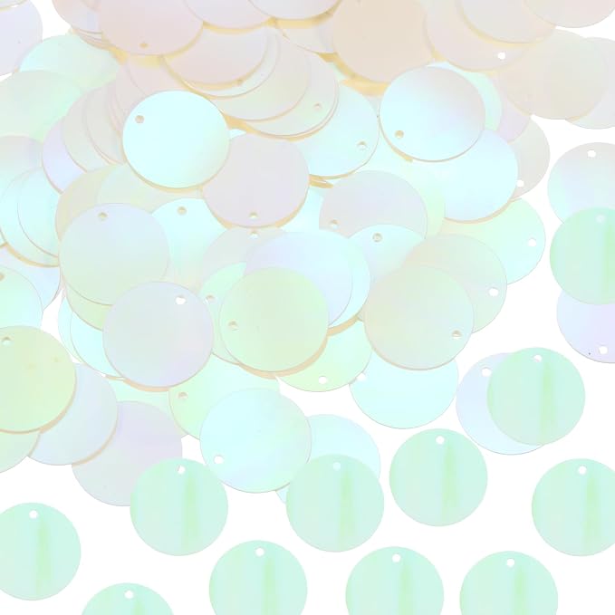 MECCANIXITY 700 Pcs Flat Round Sequins 15mm/0.6 Inch Loose Paillettes Craft