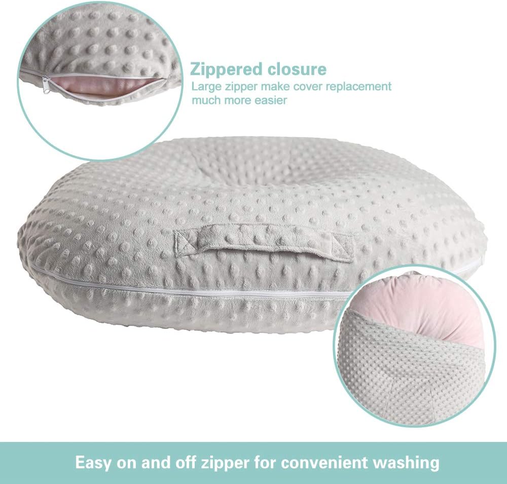 OWLOWLA Newborn Lounger Cover,Minky Removable Slipcover Fits Newborn Lounger for Baby Boy Girl(Lavender)