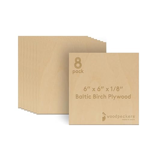 Baltic Birch Plywood, 3 mm 1/8 Craft Wood, B/BB Grade Baltic Birch Sheets
