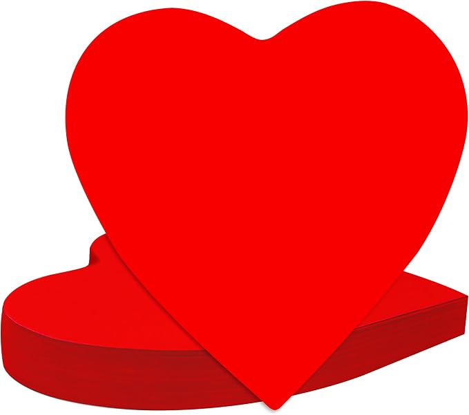 90 Pieces Heart Cutouts Paper Hearts Heart Shape Cards 5.5 Inches Large
