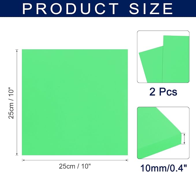 MECCANIXITY Foam Sheets Crafts 10x10 Inch 10mm EVA Craft Foam Paper Foam Sheets