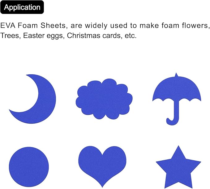 MECCANIXITY EVA Foam Sheets Blue 9.8 Inch x 9.8 Inch 3mm Thick Crafts Foam