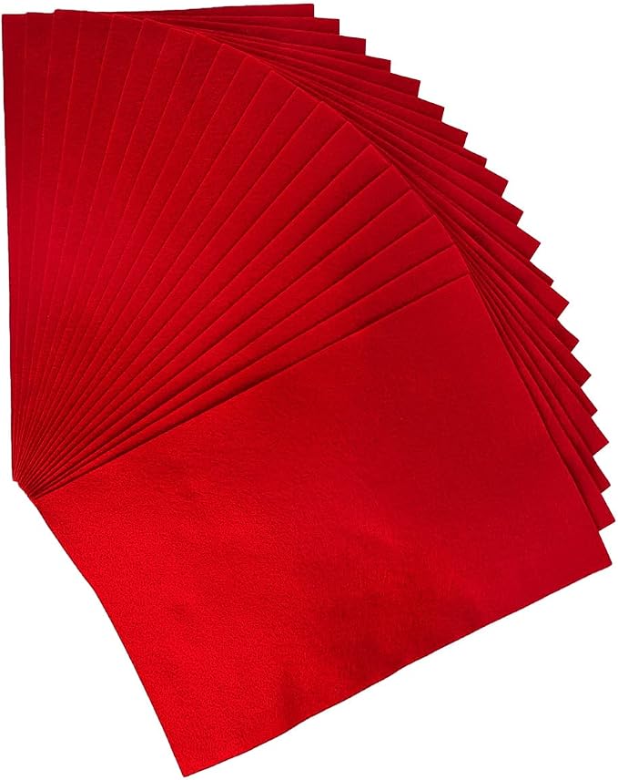 Jtnohx Color Felt, Soft Felt Sheets, 1.4mm Thick 8"x12" Handicraft Felt Fabrics