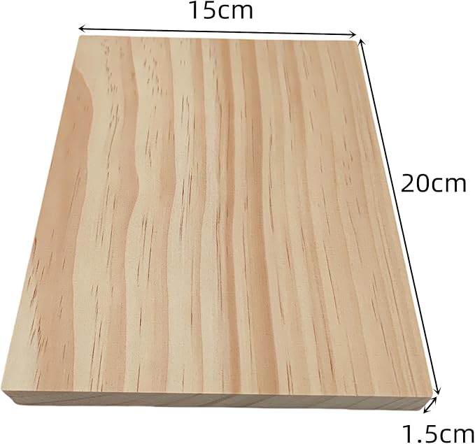 4PCS Rectangle Wood Boards Unfinished Wood Blocks
