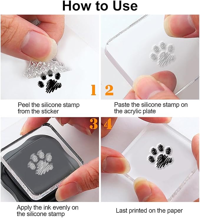 GLOBLELAND Coy Cat Clear Stamps Funny Cat Silicone Clear Stamp Seals Cartoon