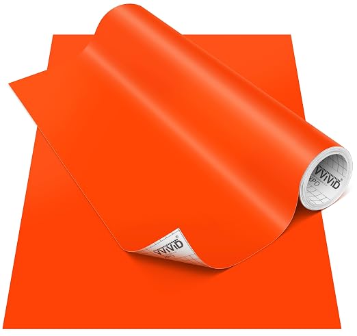 VViViD DECO65 Matte Pastel Orange Red Permanent Adhesive Craft Vinyl