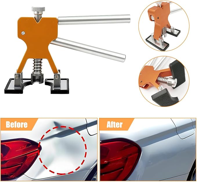 Zpana 18PCS/Set Car Dent Puller Kit, Paintless Vehicle Remover Pull Tools
