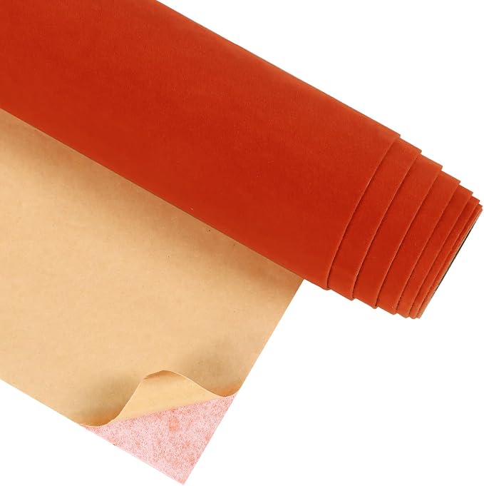 CRE8TIVE Hot Orange Felt Drawer Liners Self Adhesive Velvet Flocking Liner