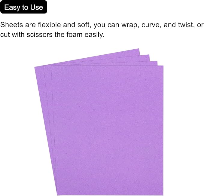 MECCANIXITY EVA Foam Sheets Dark Purple 19.7 Inch x 35.4 Inch 1mm Thick Crafts