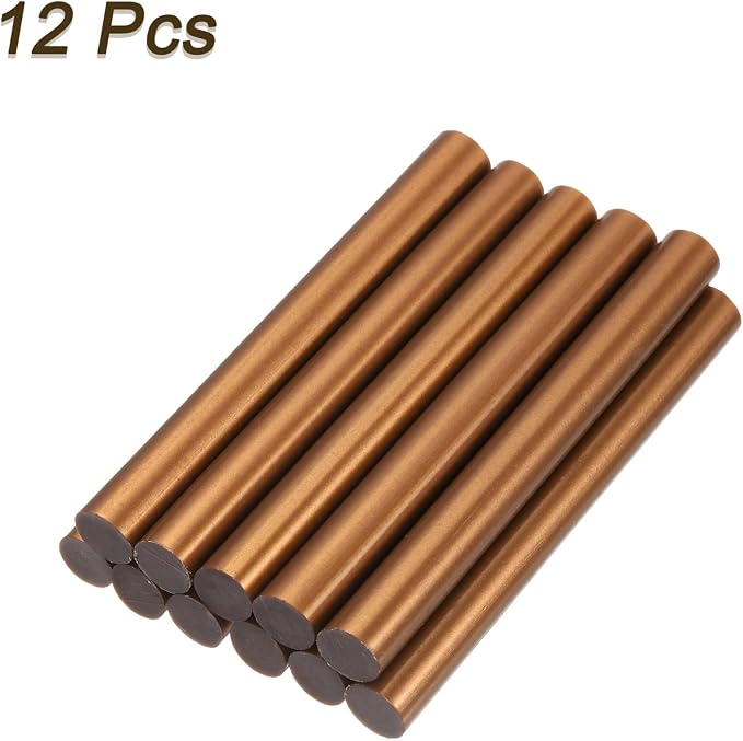 uxcell Mini Hot Glue Sticks for Glue Gun 11mm x 100mm Bronze Red 12pcs