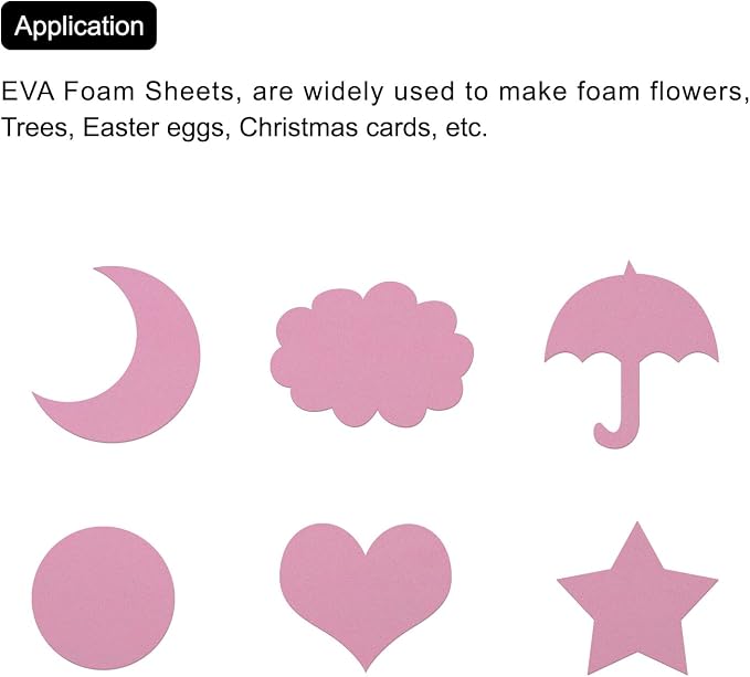 MECCANIXITY EVA Foam Sheets Light Pink 19.7 Inch x 17.7 Inch 0.8mm Thick Crafts