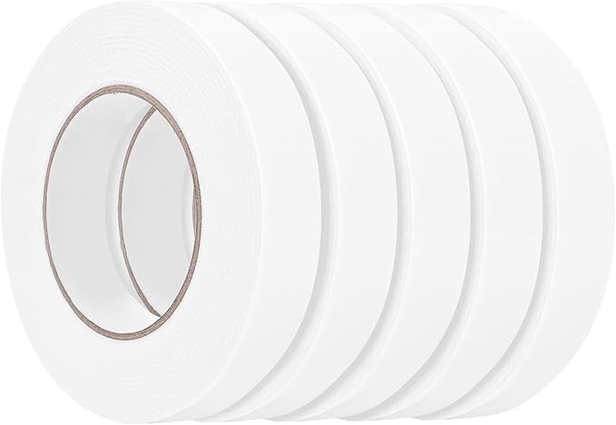 Double Sided Foam Tape 1In x 16.5FT 5 Pack, Mounting Tape Heavy Duty, Strong