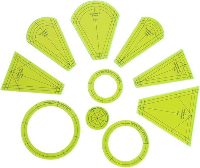 DYNWAVE 10Pcs/Set Regular Plate Template