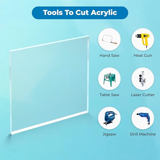 Clear Acrylic Plastic Sheet 3/16" Thick 48" X 48" Rectangle Plexiglass Sheet
