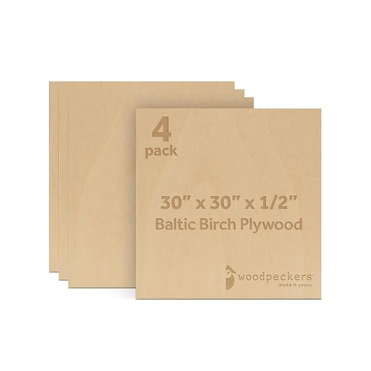 Baltic Birch Plywood 12 mm, 1/2 Inch Craft Wood, B/BB Grade, Stronger Than