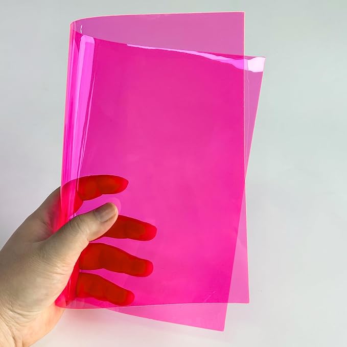 Transparent PVC Faux Leather Sheets, Glossy Waterproof Clear Vinyl Fabric