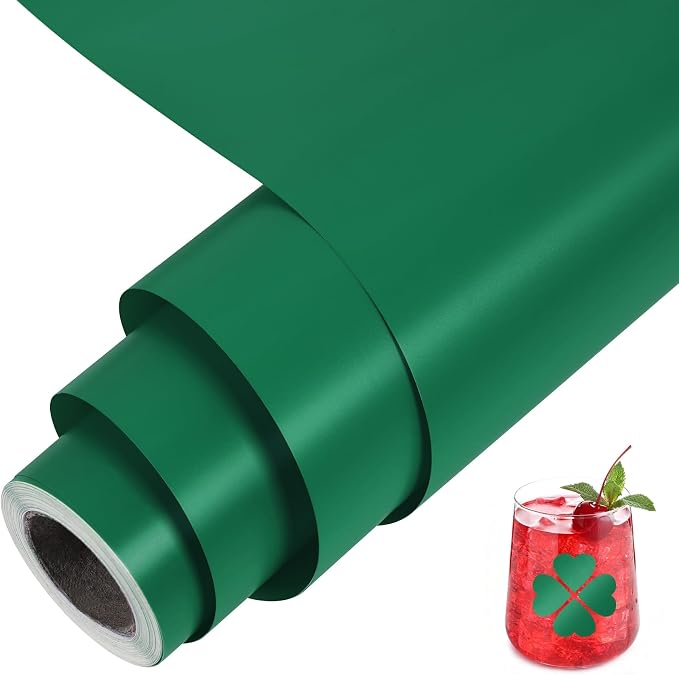 TORC Green Permanent Vinyl 12" x 14 FT Matte Christmas Green Adhesive Vinyl