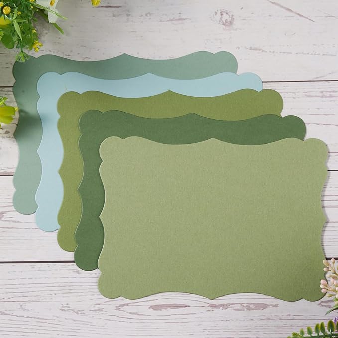50 Pack Blank Kraft Greeting Cards, 5 Colors, 4x6IN | Thick Cardstock Paper