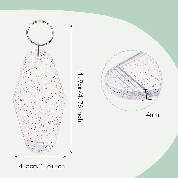 8PCS Motel Keychain Blank Hotel Key Tags Holder