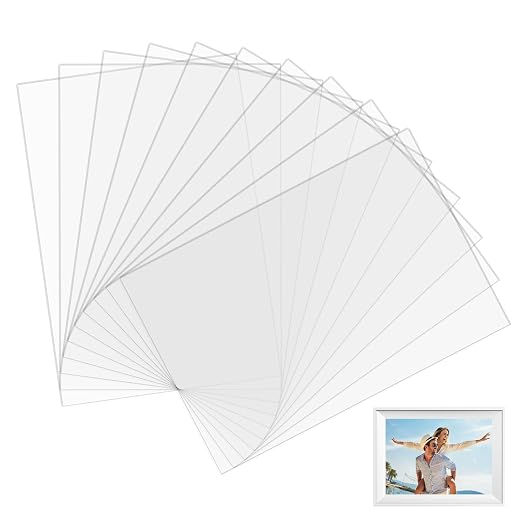 10pcs Clear Acrylic Perspex Sheets, Transparent Acrylic Sheet, 1mm Thick 10 x