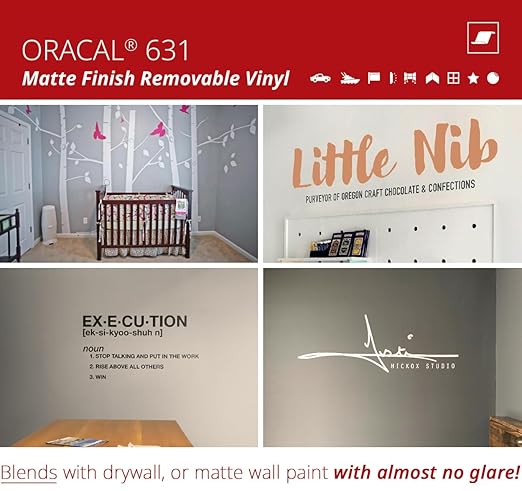 ORACAL 631 Matte Dark Red Vinyl Durable Roll Easy to Weed Permanent Adhesive