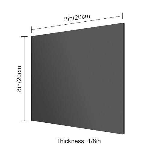 8x8 Inches Black Mirror Acrylic Sheet – 2 Pcs Reflective Acrylic Panel
