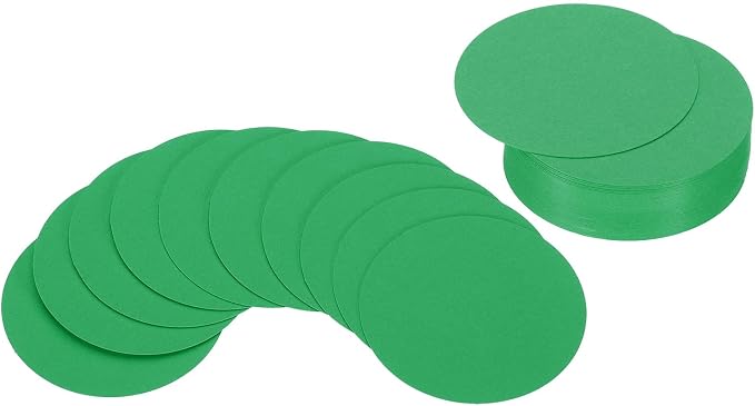 PATIKIL 2inch Circle Card Stock, Dark Green