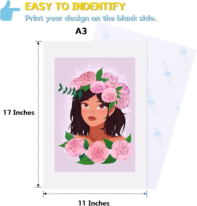 HTVRONT Heat Transfer Paper for Light T Shirts