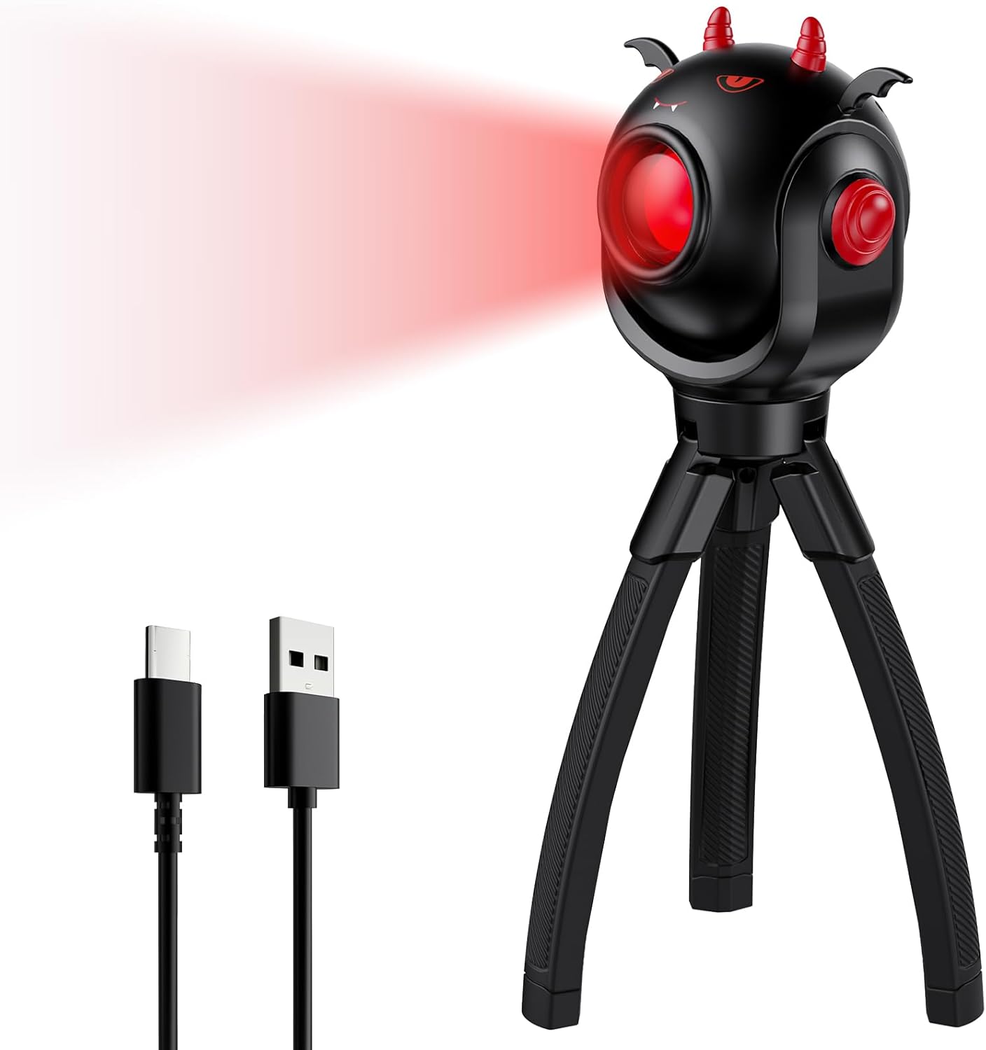 TOLYS Bat Kids Flashlight – Rechargeable LED Torch with 8 Color Modes, USB-C, Fun Flashlight for Boys & Girls, Perfect for Parties, Camping & Outdoor Adventures
