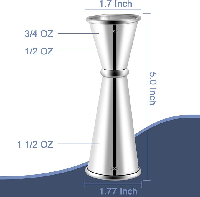 Briout Jigger for Bartending, Double Cocktail Jigger Japanese Premium 304