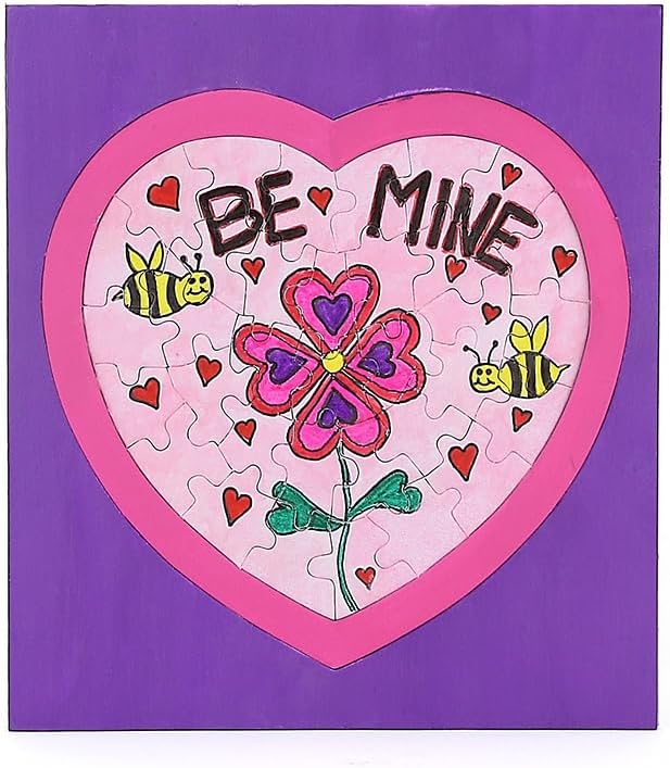 Hygloss Blank Puzzles with Heart Shape