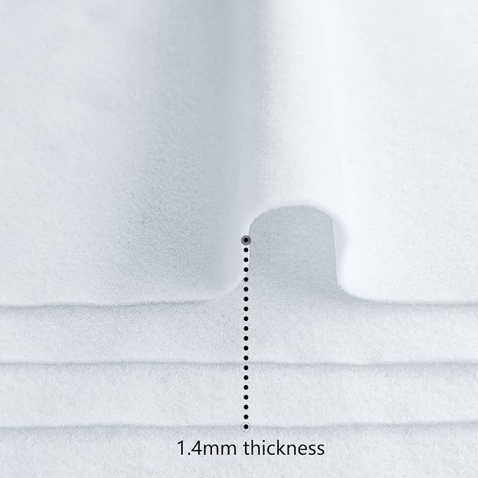 Jtnohx White Felt Fabric, Soft Felt Sheets