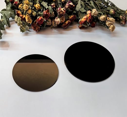 Set of 20 Black Acrylic Plexiglass Sheet Disc, 4.5 inch Dia Plexiglass Acrylic