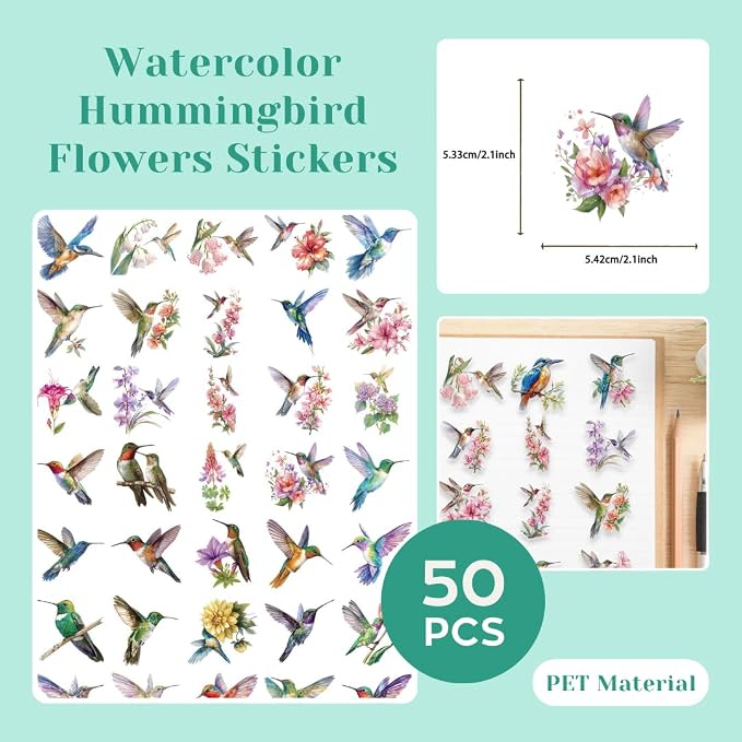 200 Pcs Clear PET Stickers