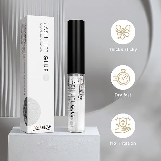LASHVIEW Lash Lift Glue 2pcs, Eyelash Perm Adhesive, No Irritation and Odorless