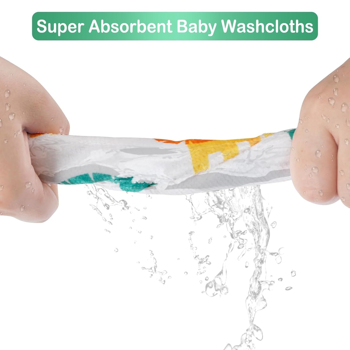 Baby Washcloths, 24Pack Baby Wash Cloths Extra Soft & Ultra Absorbent, Baby Towels and Washcloths Face Towels for Unisex Boys Girls Body, Washclothes Gentle on Sensitive Skin, 9x9 Lion