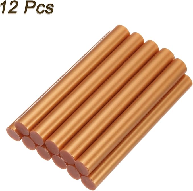 uxcell Mini Hot Glue Sticks for Glue Gun 11mm x 100mm Metallic Gold 12pcs
