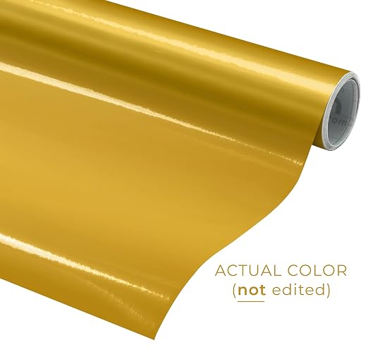 VViViD Gold Metallic Gloss DECO65 Permanent Adhesive Craft Vinyl