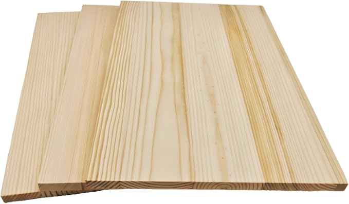 3PCS Rectangle Wood Boards Unfinished Wood Blocks