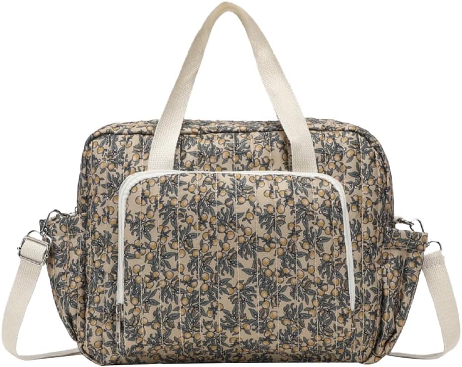 Floral Baby Diaper Bag Tote Mommy Bag Cute Cotton Diaper Bags Crossbody Baby Bags for Girl Pañaleras Para Beb