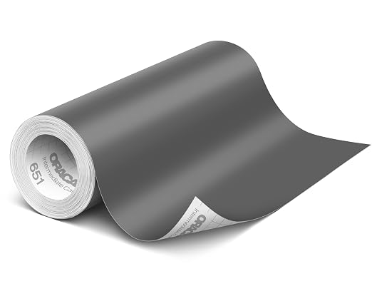 ORACAL 651 Matte Dark Grey Vinyl Durable Roll Easy to Weed Permanent Adhesive