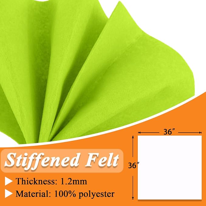 IONTACH 36" X 36" Stiff Felt Fabric 1.2mm Thick | Felt Sheet