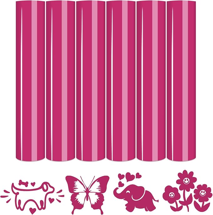 Tintnut Rose Pink Heat Transfer Vinyl, easy cut & weed, stretch washable